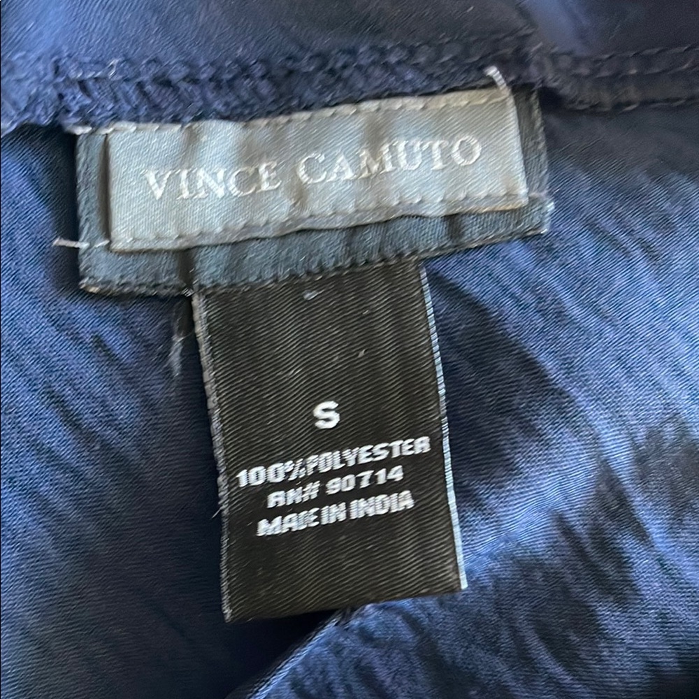 VINCE CAMUTO Womens Sleeveless Tie Waist Jumpsut Navy Blue Size S - Picture 7 of 9